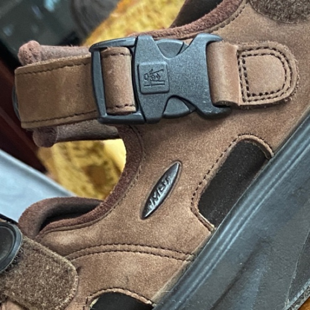 MBT  Brown Sandals with Black Buckle